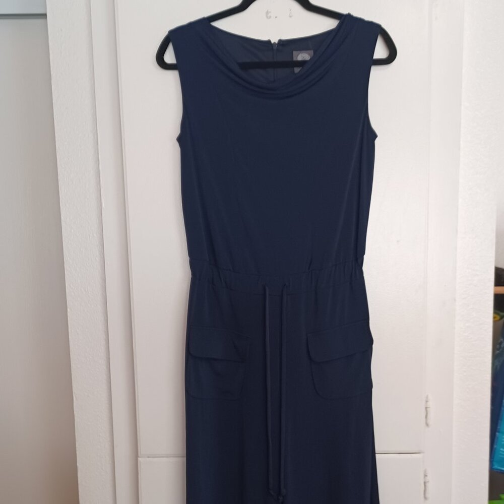 Vince Camuto Cowl Neck Jumpsuit with pockets and drawstring waist